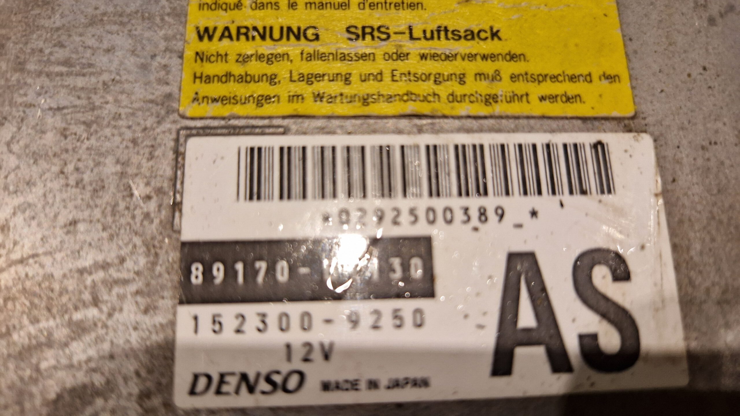 Airbagmodule Daihatsu Materia 89170-B1130