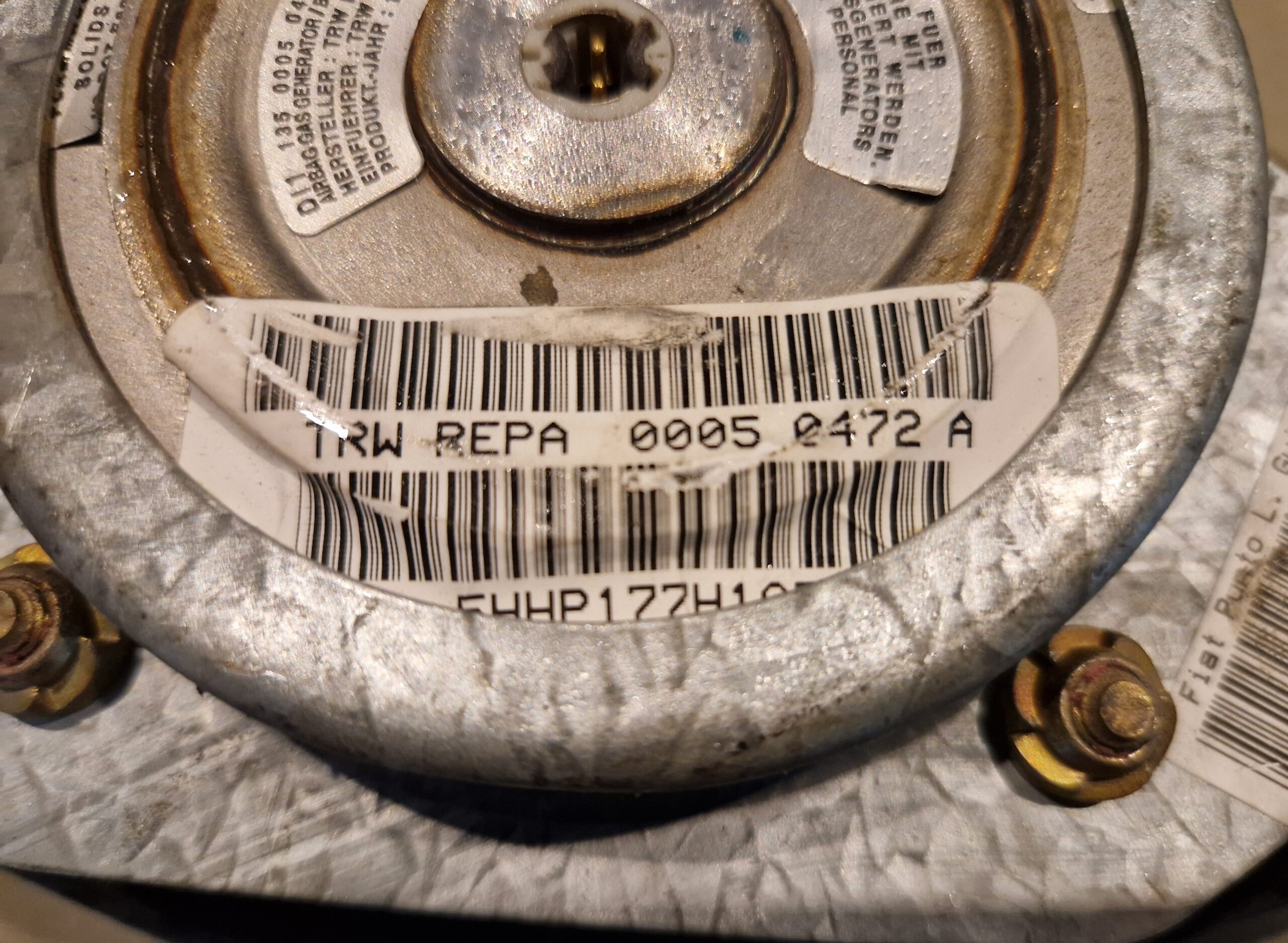 Airbag bestuurder Fiat Punto 1997 tot 1999