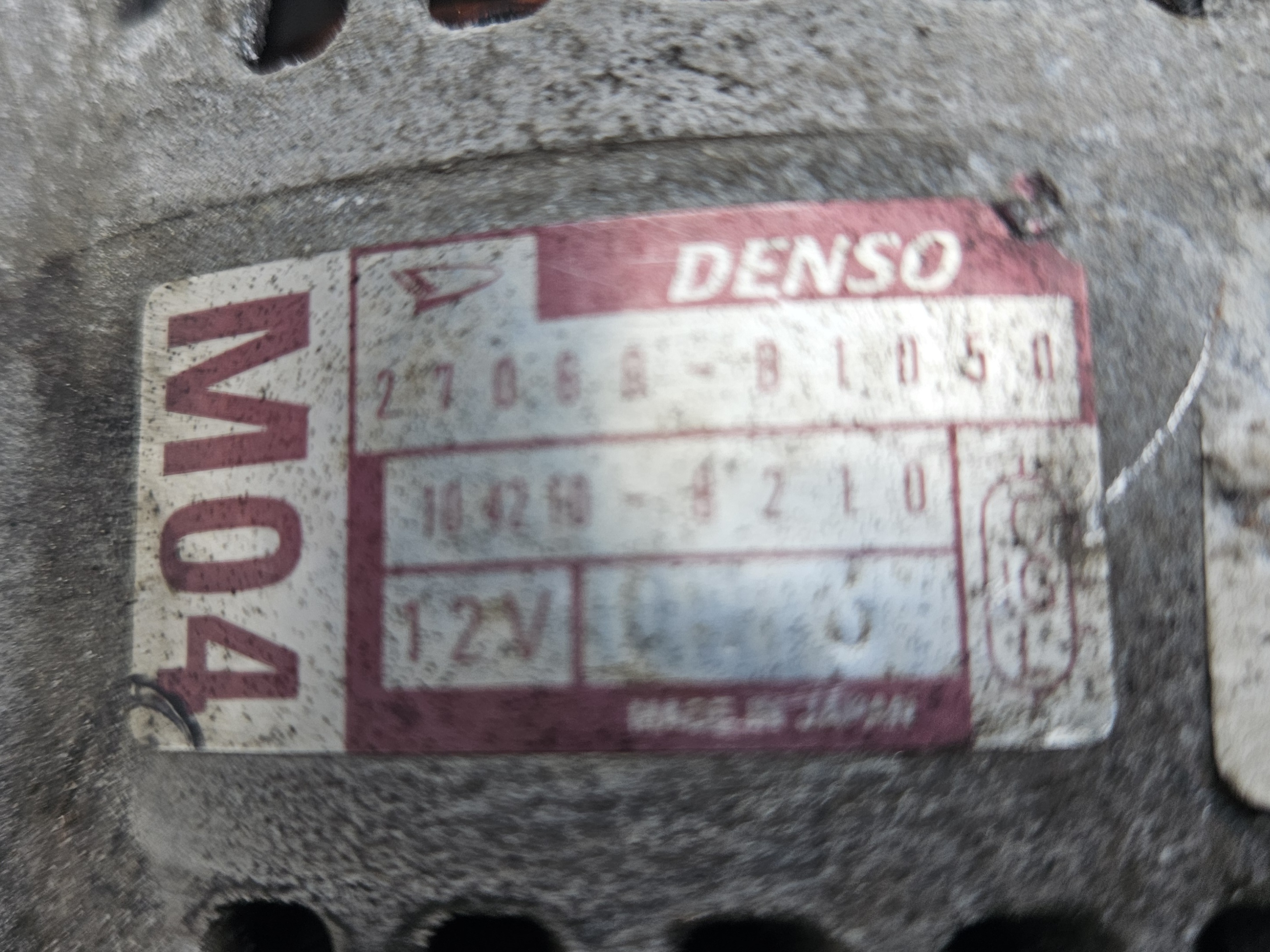 Dynamo Daihatsu Materia 1.3